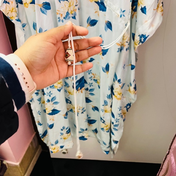 Floral print satin kaftan !! - Picture 5 of 6